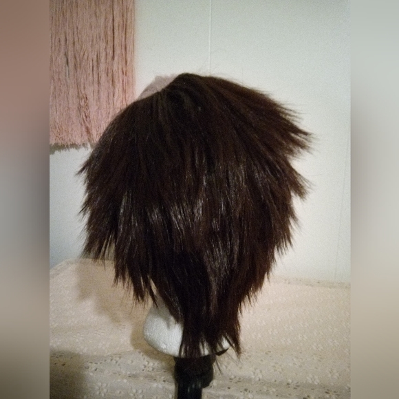 (Clearance) Pink & dark brown synthetic costume wig - Picture 5 of 6